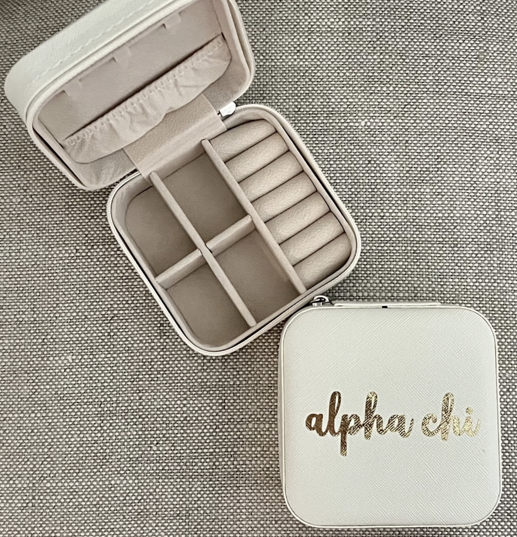 Monogrammed Jewelry Travel Box - Small