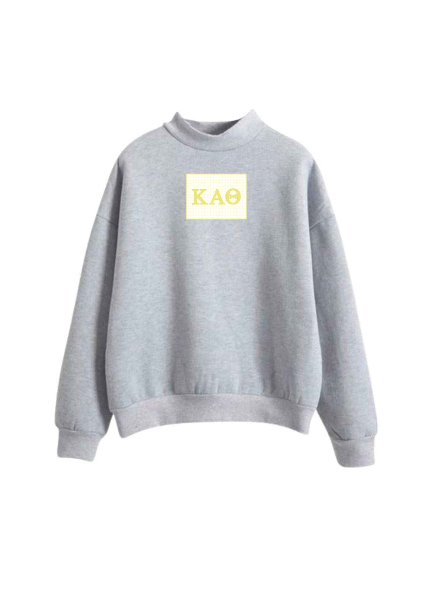 Kappa Alpha Theta Mock Neck Sweatshirt with Patch