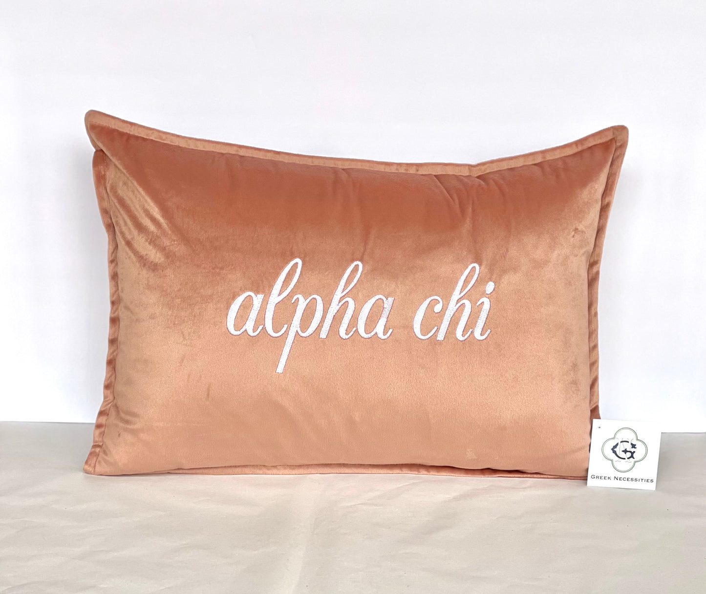 Pillow with Sorority Embroidery