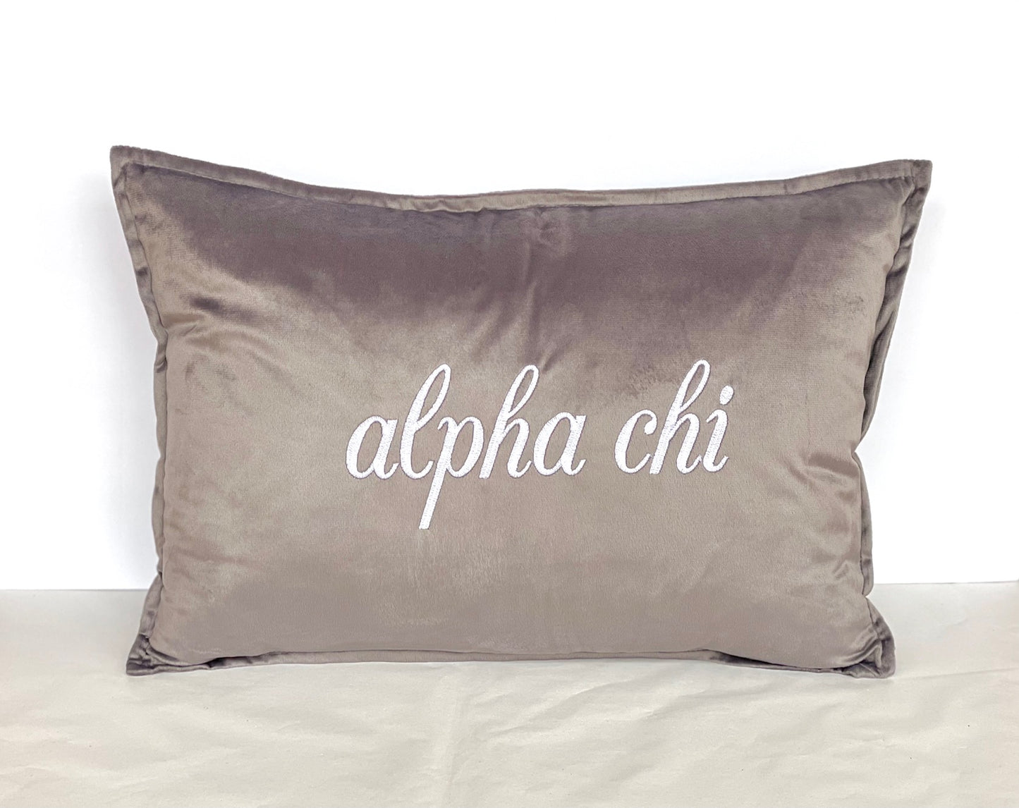 Pillow with Sorority Embroidery