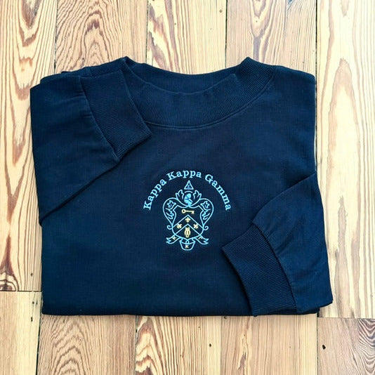 Kappa Kappa Gamma Crest Mockneck