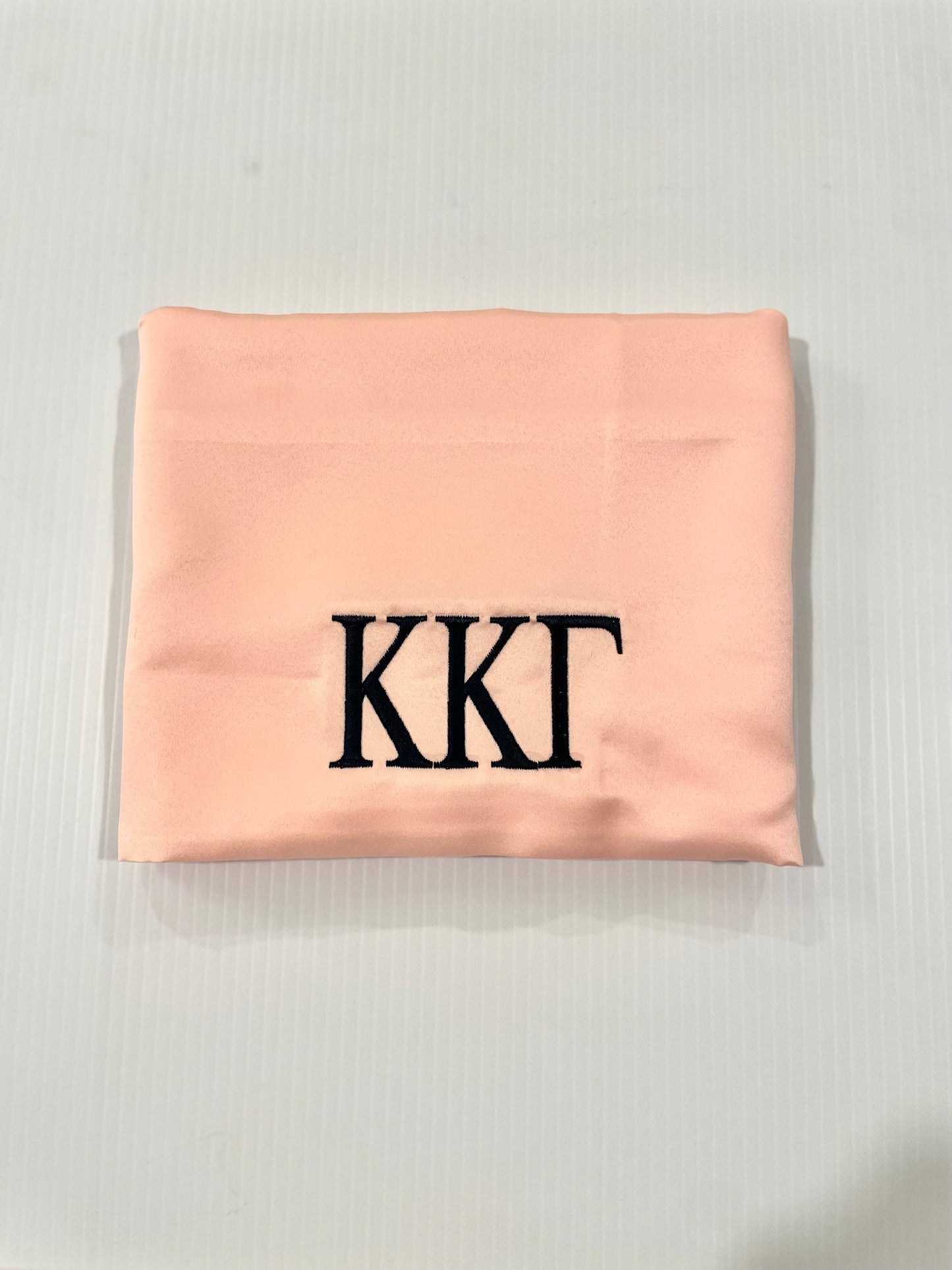 Pillowcase: Satin Plain Edge with Sorority Monogram