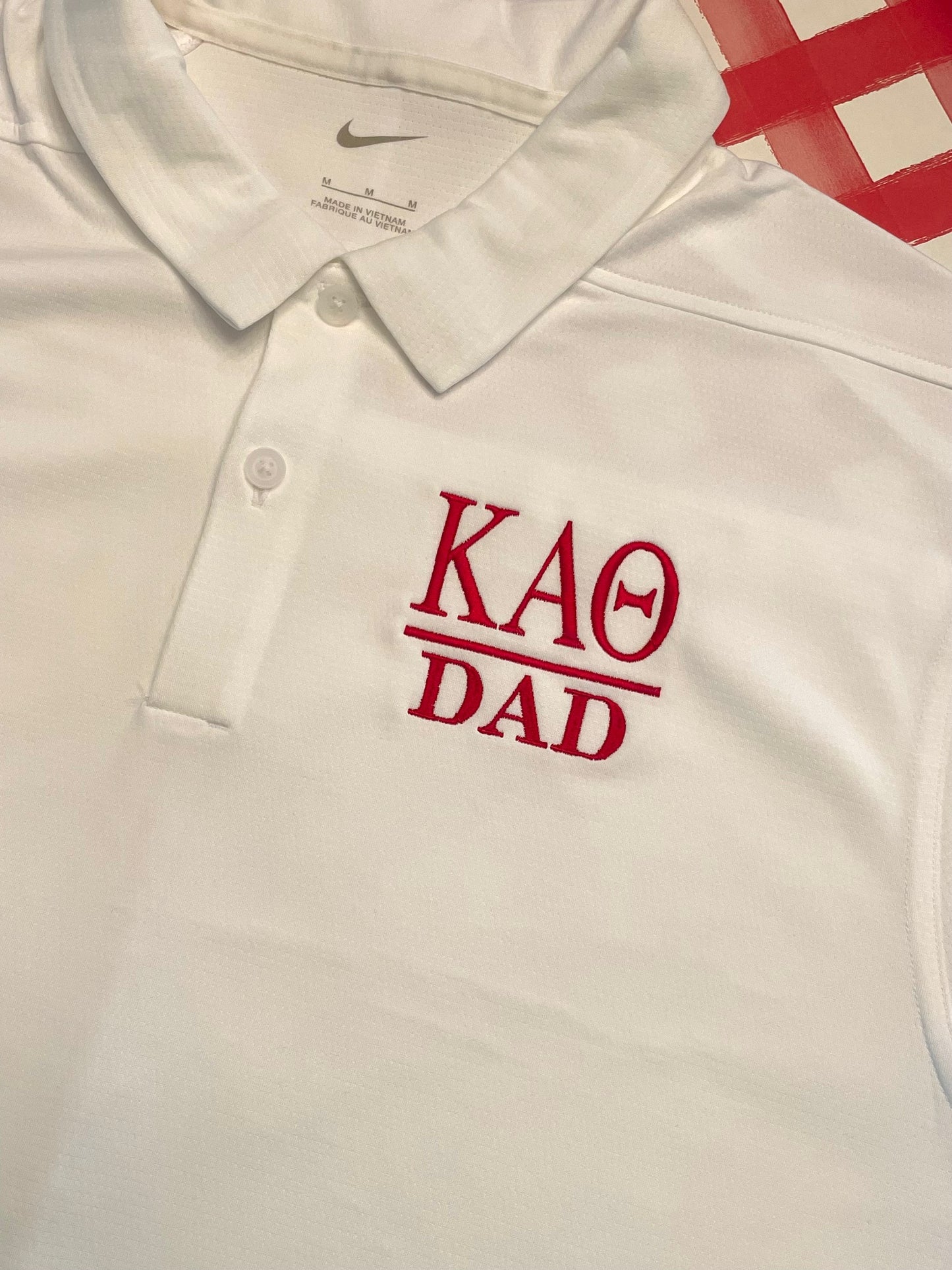 Dad Golf Shirt with Sorority Embroidery