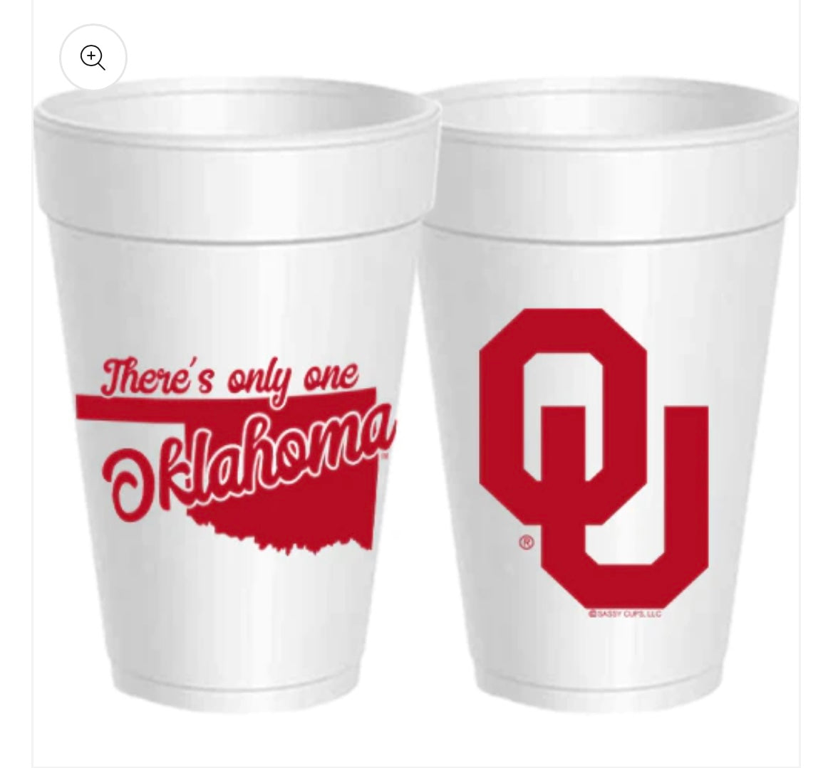 Oklahoma Styrofoam Cup: Only 1 Oklahoma