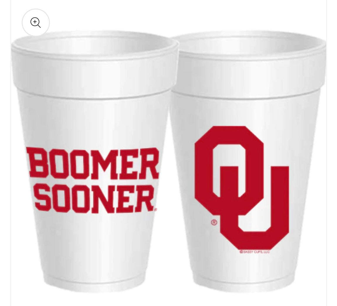 Oklahoma Styrofoam Cup: Boomer Sooner