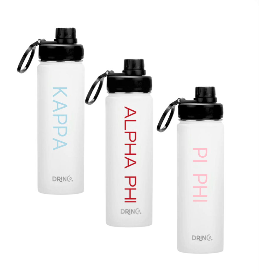 Monogrammed Sorority Water Bottle