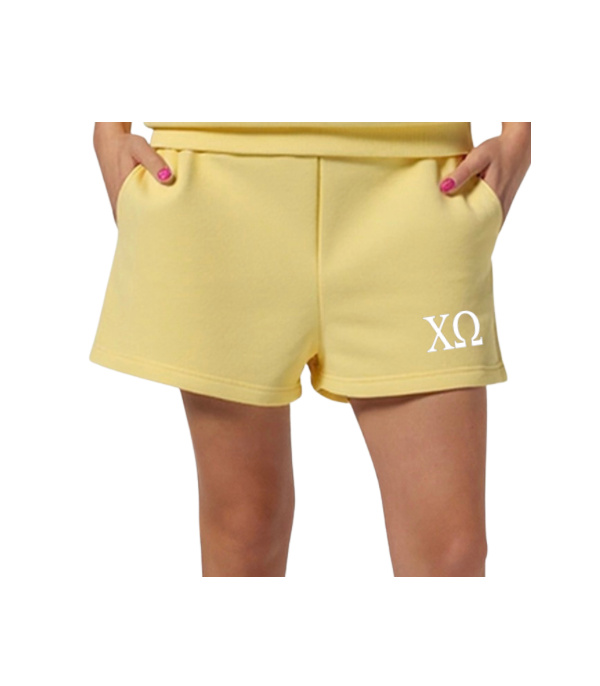 Chi Omega Sweat Shorts with Greek Letters