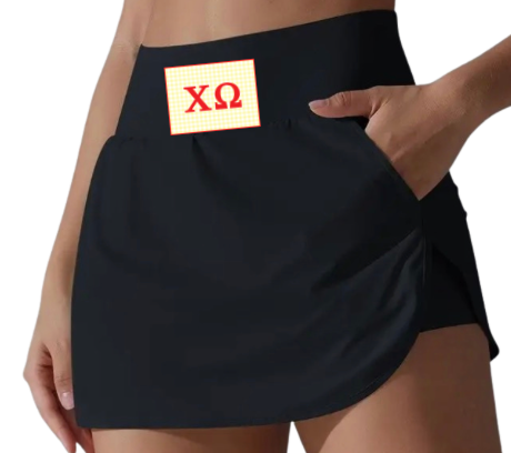 Chi Omega Skort with Patch