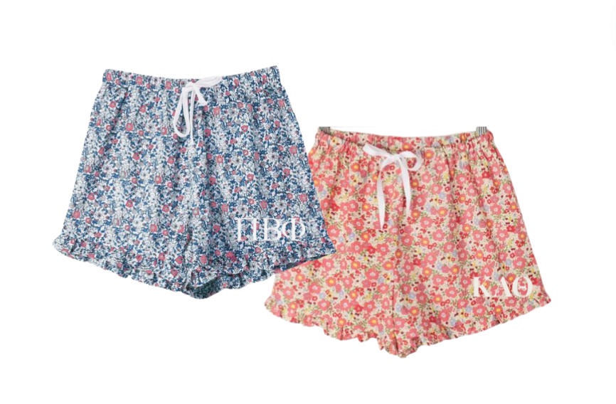 Sorority Pink Floral PJ Shorts