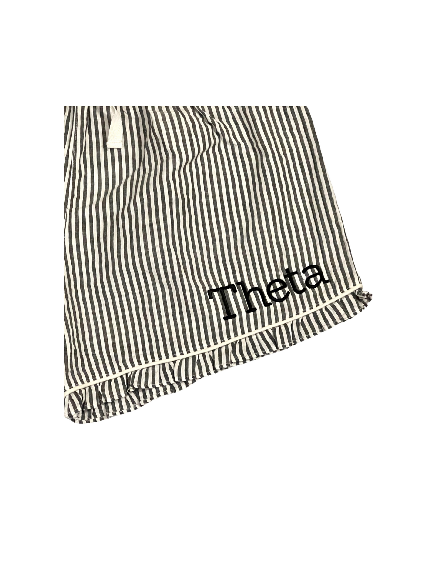 PJ Shorts Theta Black Seersucker