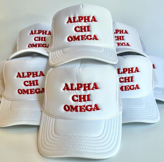 Trucker Hat with Sorority Embroidery