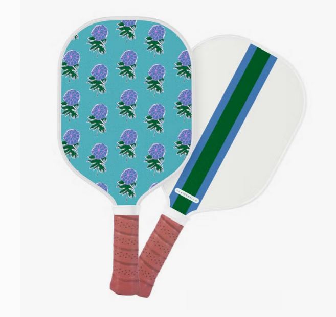 Pickleball Paddle Blue Floral