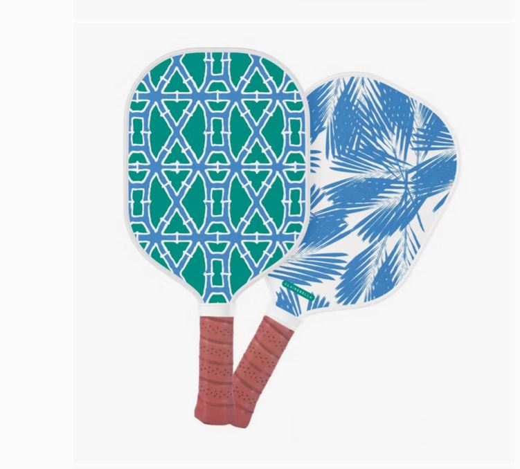 Pickleball Paddle Blue/Green Bamboo