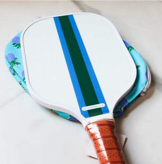 Pickleball Paddle Blue Floral