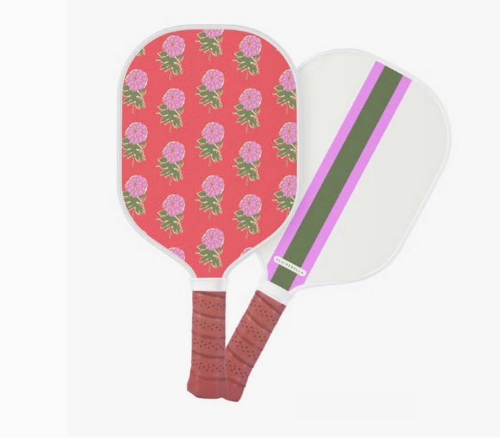 Pickleball Paddle Pink Floral