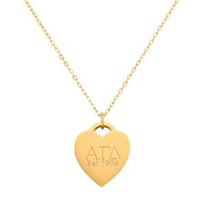 Necklace Heart Tag in Gold