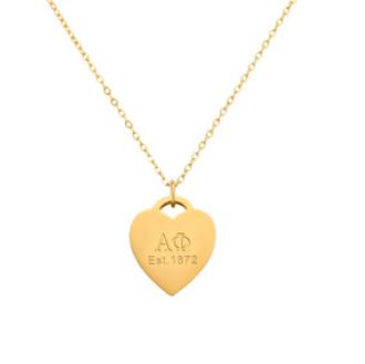 Necklace Heart Tag in Gold