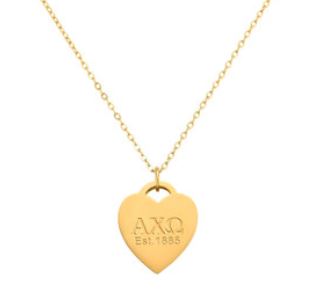 Necklace Heart Tag in Gold