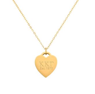Necklace Heart Tag in Gold