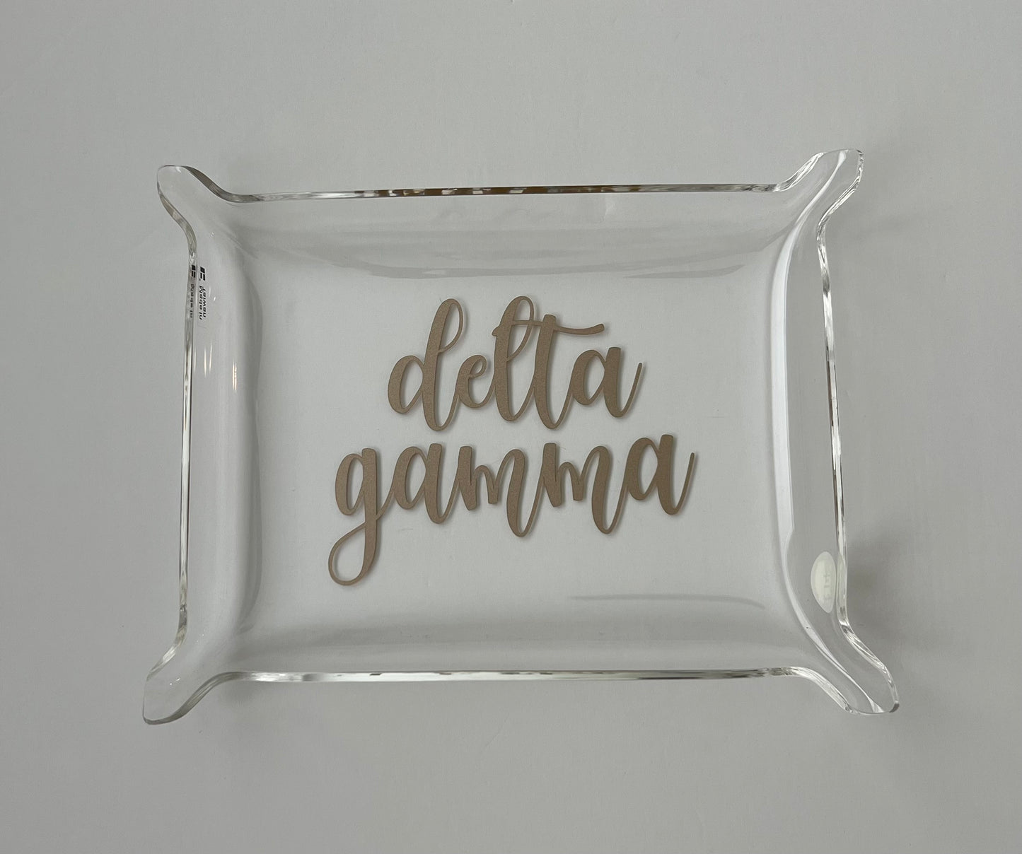 Monogrammed Acrylic Tray with Sorority Name