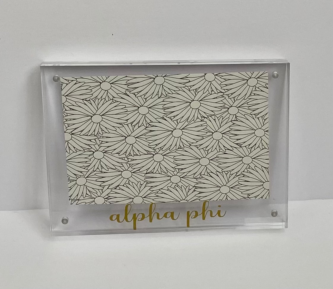 Monogrammed Acrylic Sorority Picture Frame