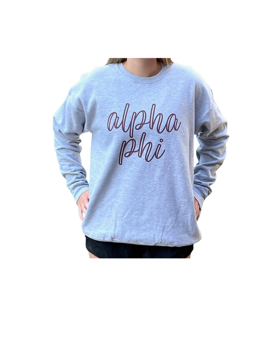 Alpha Phi Grey Sweatshirt