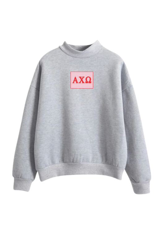 Mockneck with Greek Letter Patch