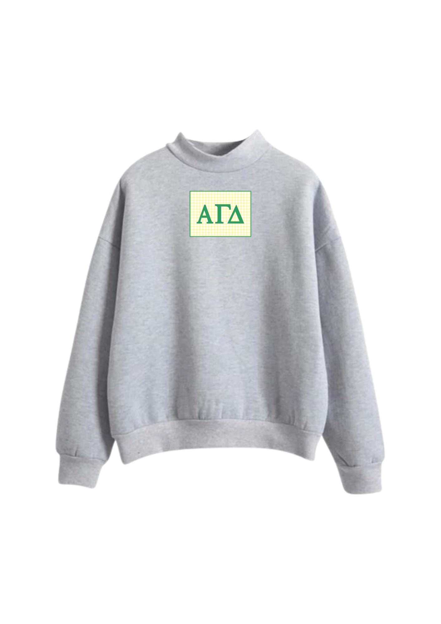 Bid Day Mock Neck with Greek Letter Patch