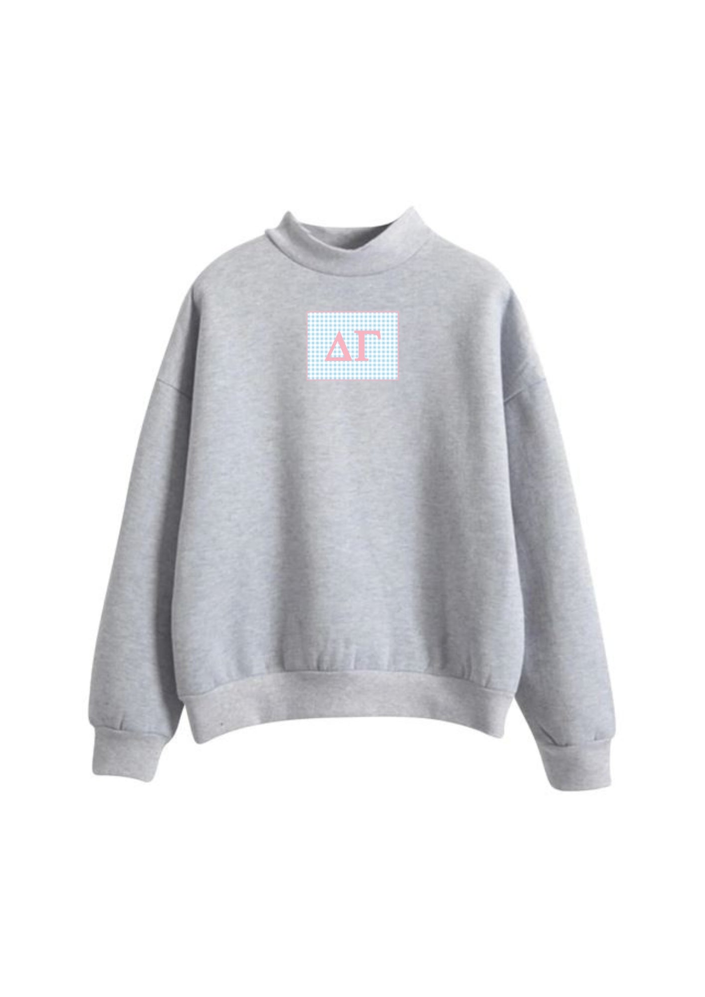 Bid Day Mock Neck with Greek Letter Patch