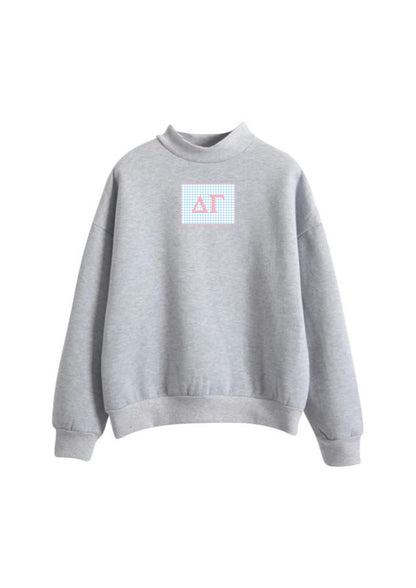 Bid Day Mock Neck with Greek Letter Patch