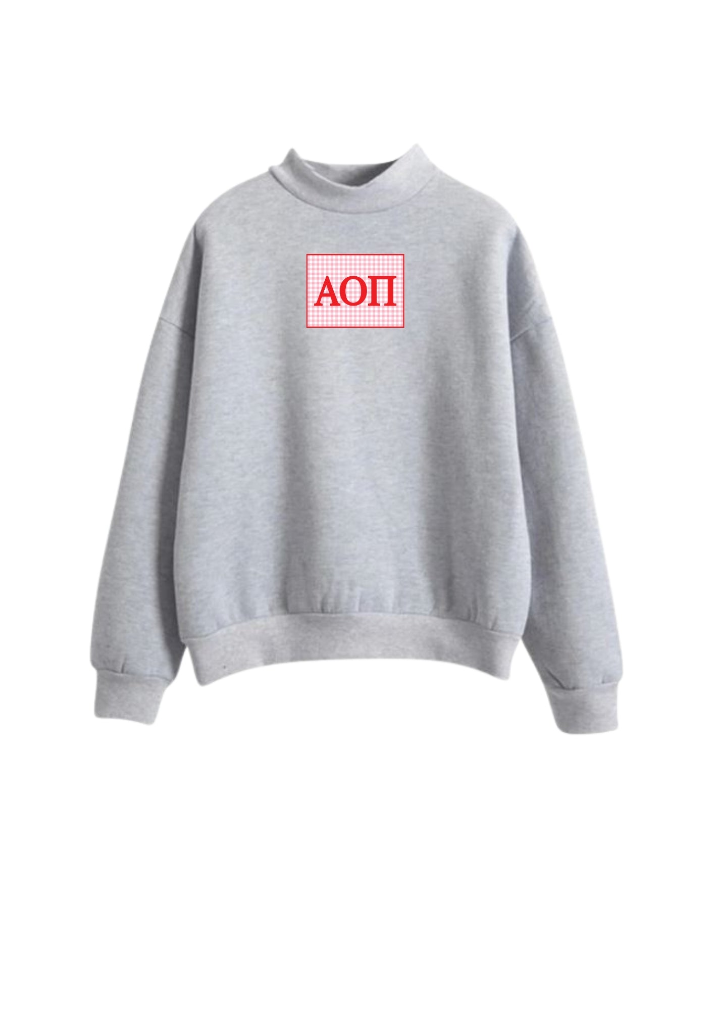 Bid Day Mock Neck with Greek Letter Patch