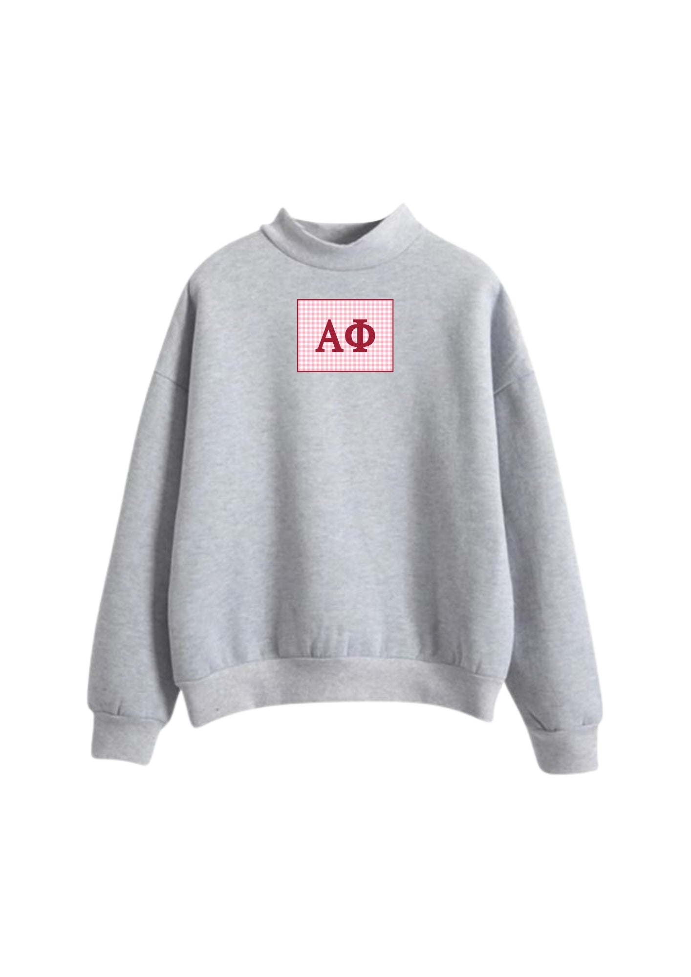 Bid Day Mock Neck with Greek Letter Patch