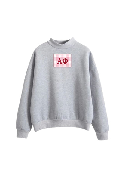 Bid Day Mock Neck with Greek Letter Patch