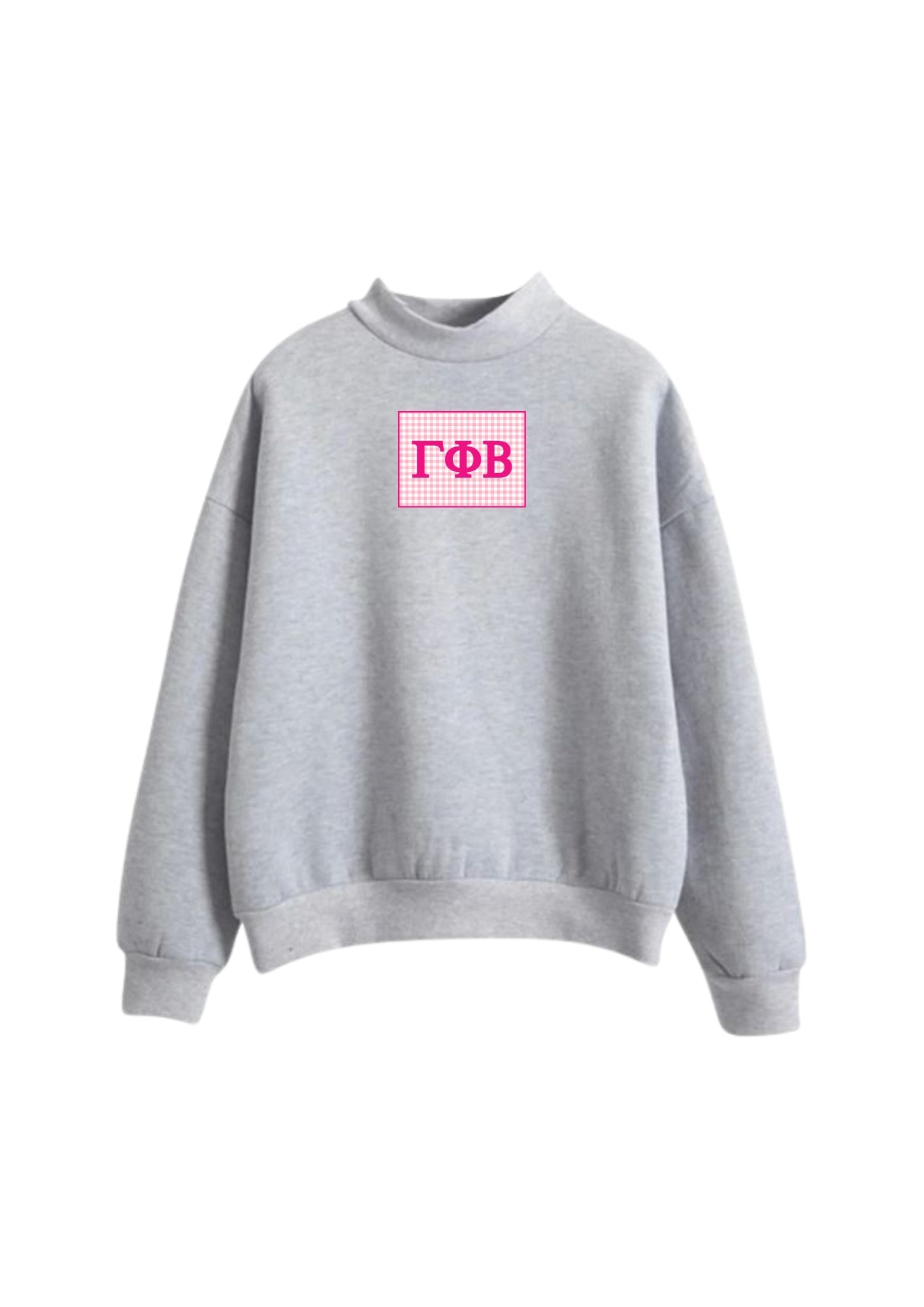 Bid Day Mock Neck with Greek Letter Patch