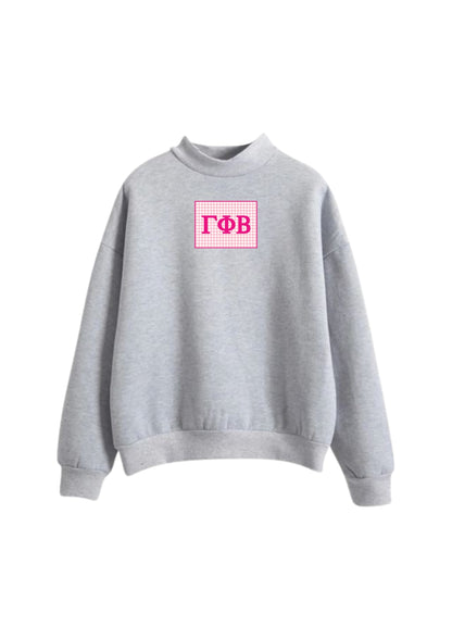 Bid Day Mock Neck with Greek Letter Patch