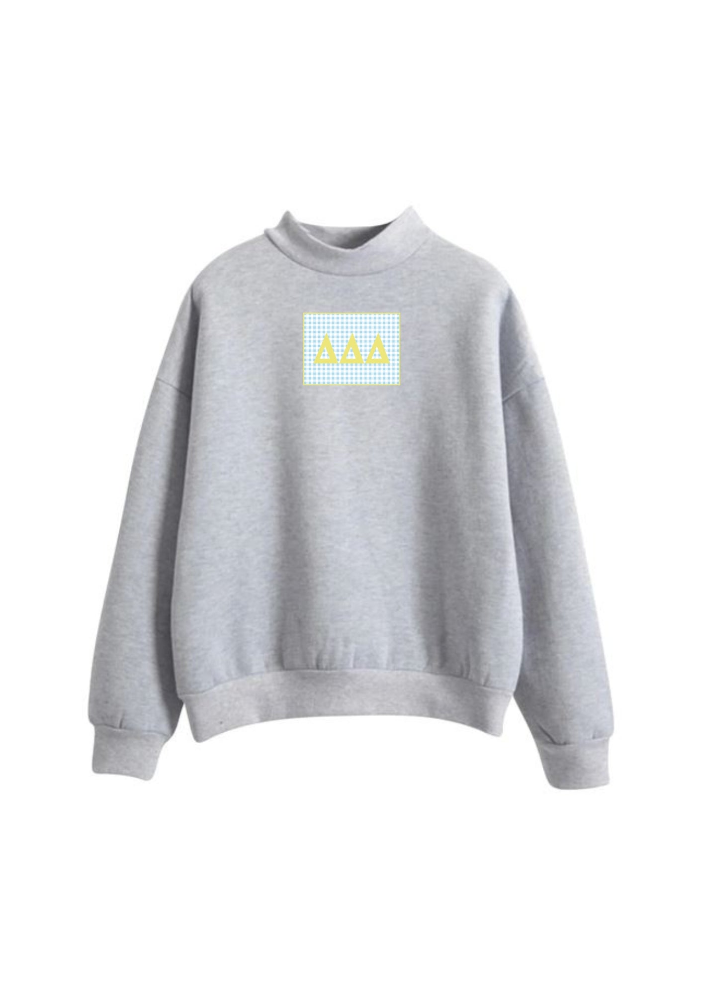 Bid Day Mock Neck with Greek Letter Patch