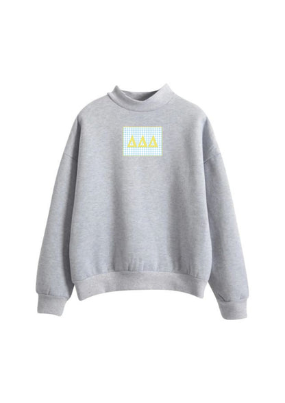 Bid Day Mock Neck with Greek Letter Patch
