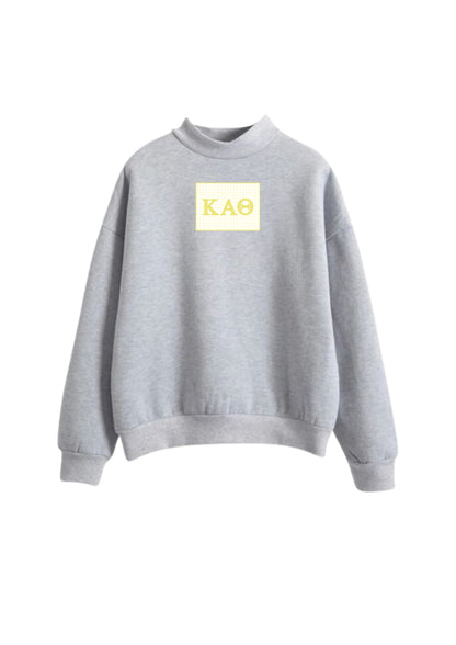 Bid Day Mock Neck with Greek Letter Patch