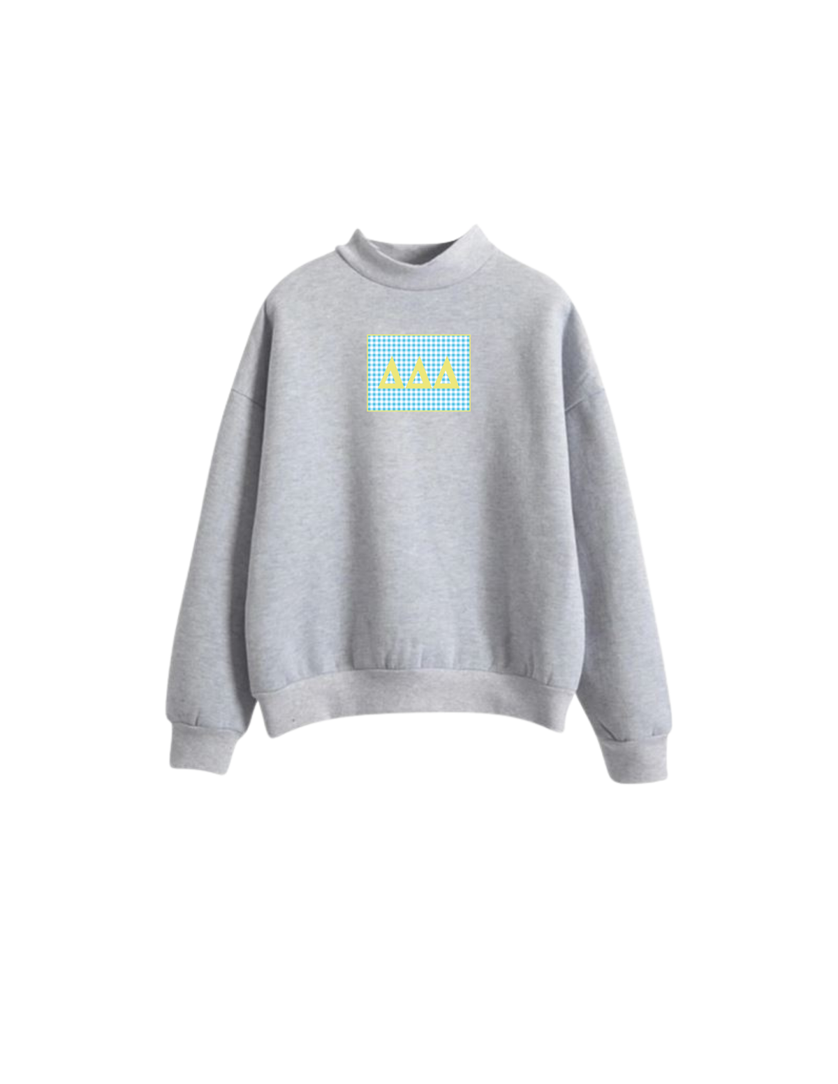 Tri Delta Mock Neck Sweatshirt with Patch