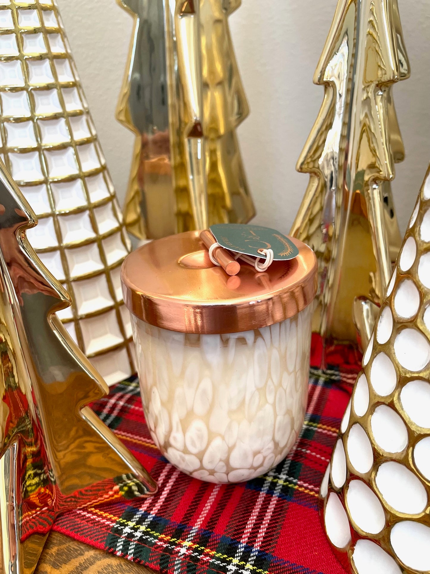 Christmas Candle with Copper Lid