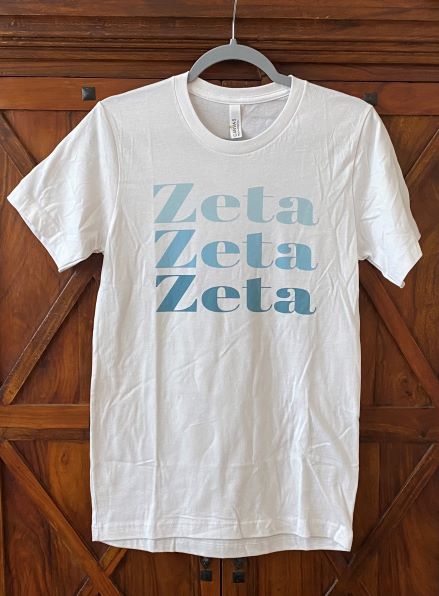 Zeta Tau Alpha White S/S T-shirt