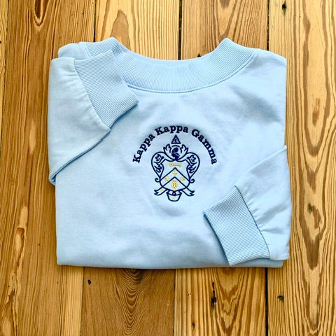 Kappa Kappa Gamma Crest Mockneck