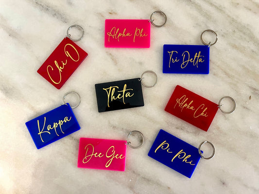 Acrylic Sorority Keychains