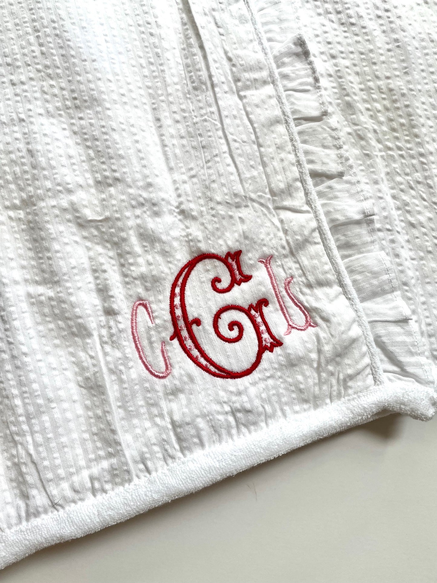 Monogrammed Towel Wrap