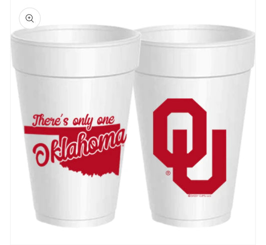 Oklahoma Styrofoam Cup:  Only 1 Oklahoma