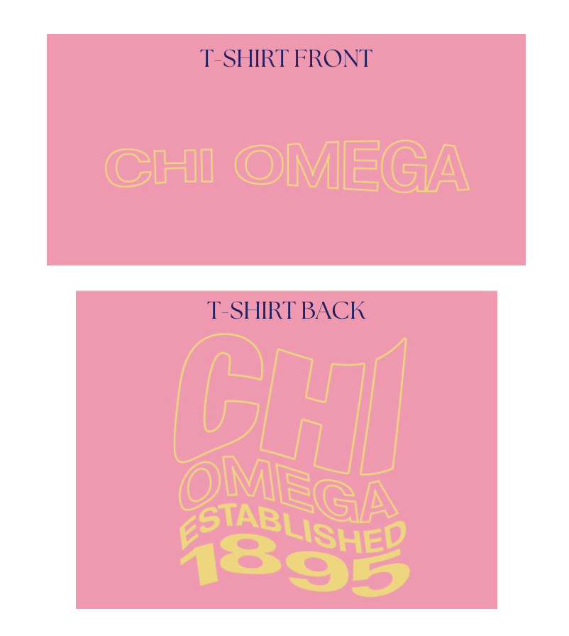 Chi Omega Pink T-shirt