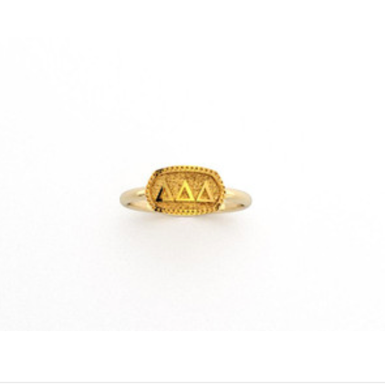 Oval Greek Letter Rings