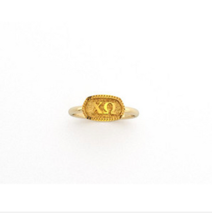 Oval Greek Letter Rings