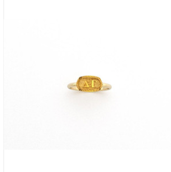 Oval Greek Letter Rings