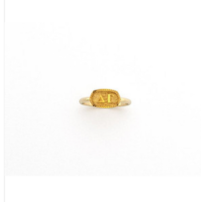 Oval Greek Letter Rings